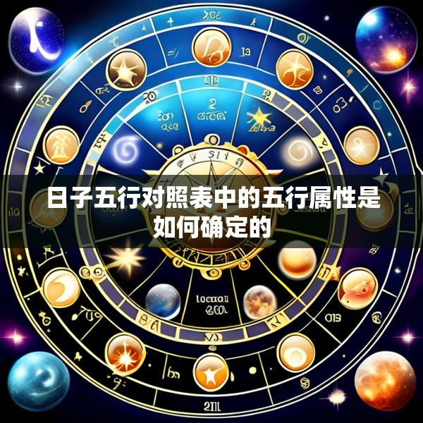日子五行对照表中的五行属性是如何确定的