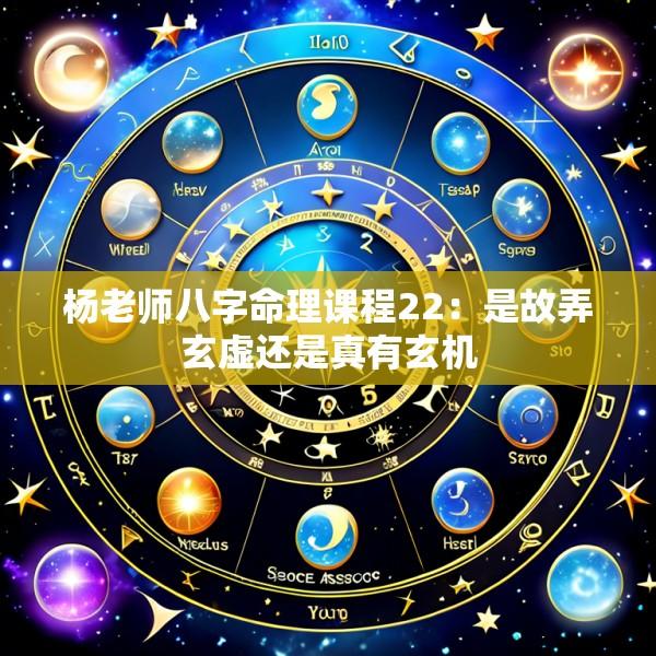 杨老师八字命理课程22：是故弄玄虚还是真有玄机
