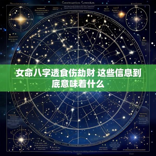 女命八字透食伤劫财 这些信息到底意味着什么