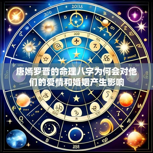 唐嫣罗晋的命理八字为何会对他们的爱情和婚姻产生影响