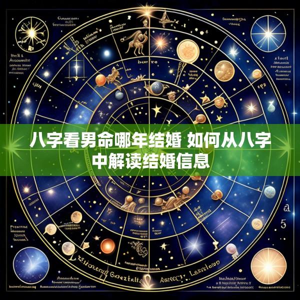 八字看男命哪年结婚 如何从八字中解读结婚信息
