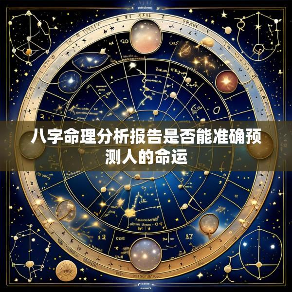 八字命理分析报告是否能准确预测人的命运