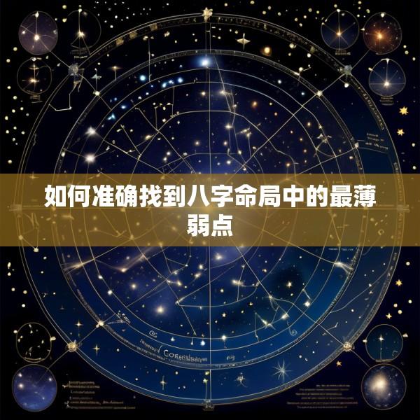 如何准确找到八字命局中的最薄弱点
