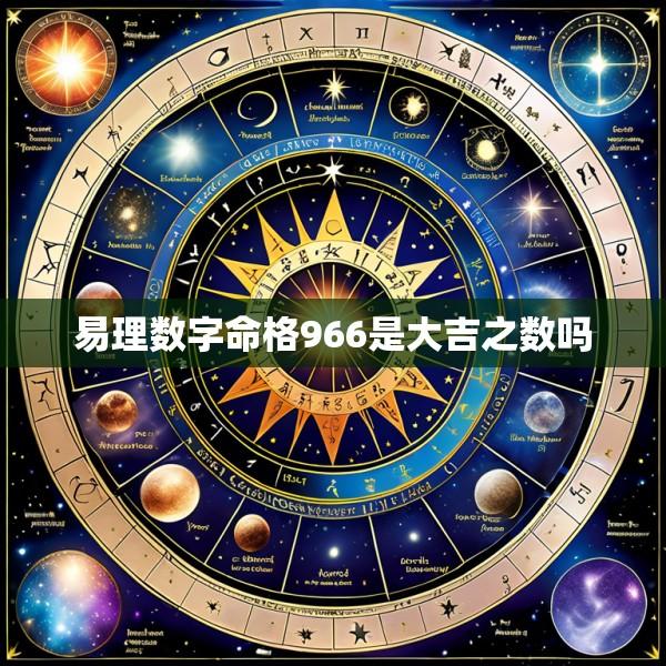 易理数字命格966是大吉之数吗