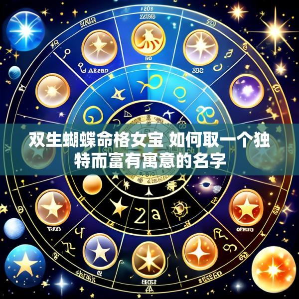 双生蝴蝶命格女宝 如何取一个独特而富有寓意的名字