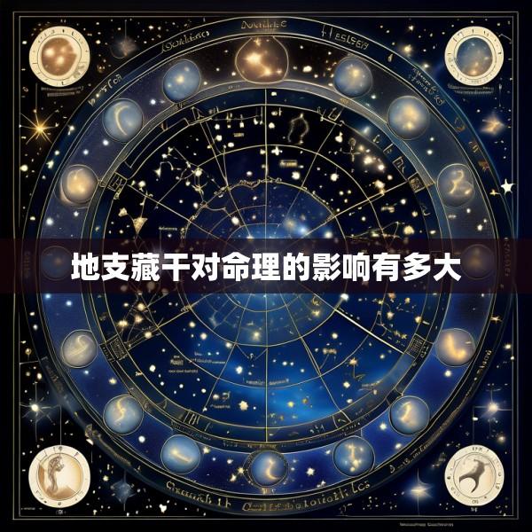 地支藏干对命理的影响有多大