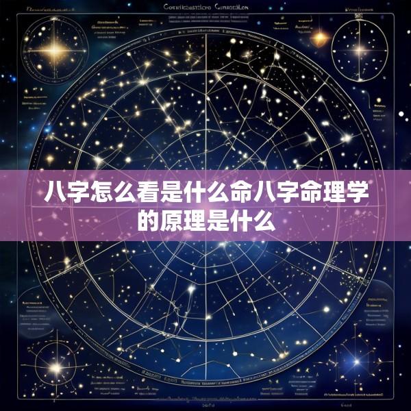 八字怎么看是什么命八字命理学的原理是什么