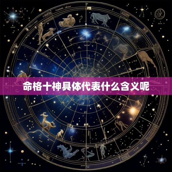 命格十神具体代表什么含义呢