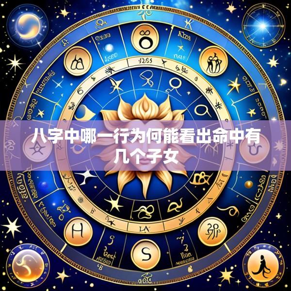 八字中哪一行为何能看出命中有几个子女