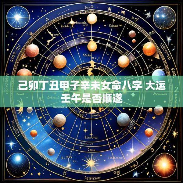 己卯丁丑甲子辛未女命八字 大运壬午是否顺遂