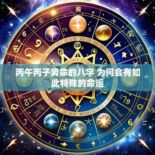 丙午丙子男命的八字 为何会有如此特殊的命运