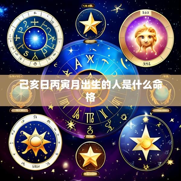 己亥日丙寅月出生的人是什么命格