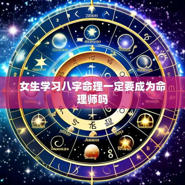 女生学习八字命理一定要成为命理师吗