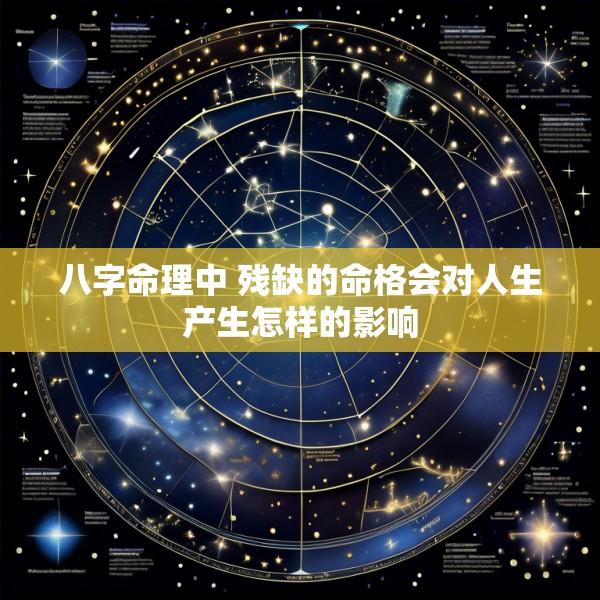 八字命理中 残缺的命格会对人生产生怎样的影响
