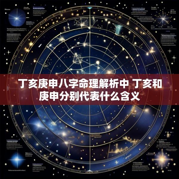 丁亥庚申八字命理解析中 丁亥和庚申分别代表什么含义