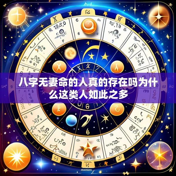 八字无妻命的人真的存在吗为什么这类人如此之多