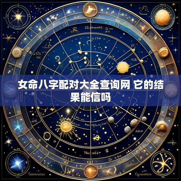 女命八字配对大全查询网 它的结果能信吗