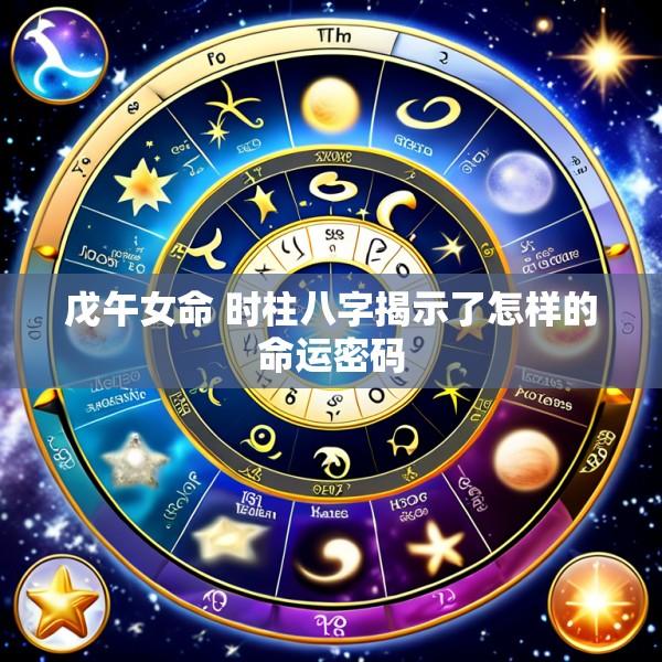 戊午女命 时柱八字揭示了怎样的命运密码