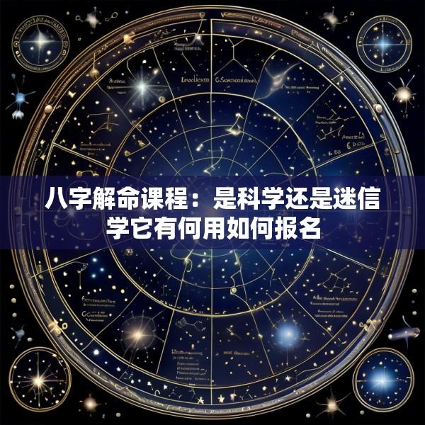 八字解命课程：是科学还是迷信学它有何用如何报名
