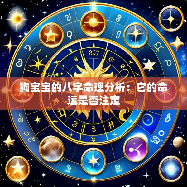 狗宝宝的八字命理分析：它的命运是否注定