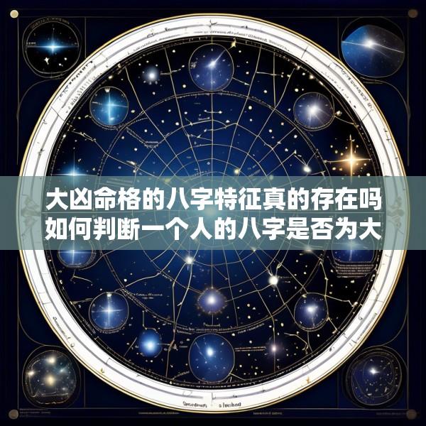 大凶命格的八字特征真的存在吗如何判断一个人的八字是否为大凶命格