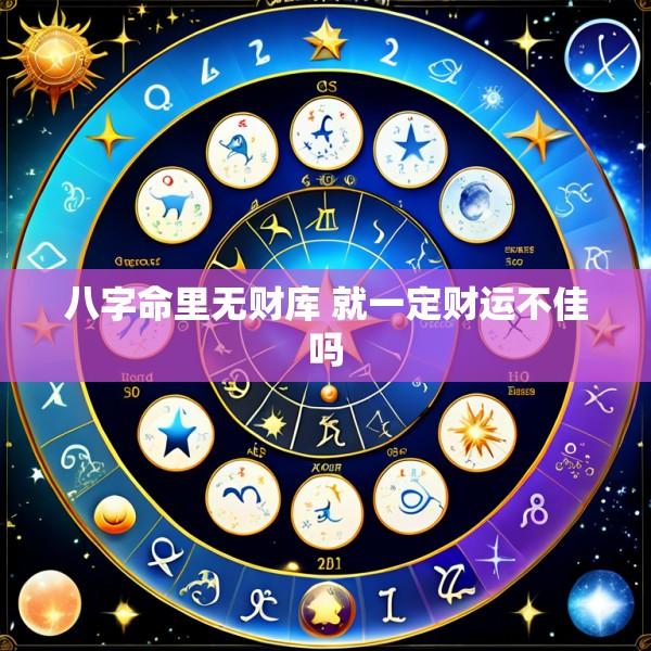 八字命里无财库 就一定财运不佳吗