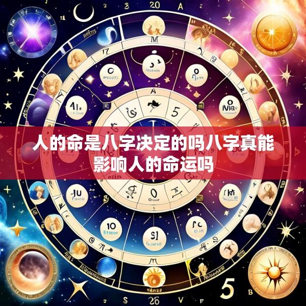 人的命是八字决定的吗八字真能影响人的命运吗