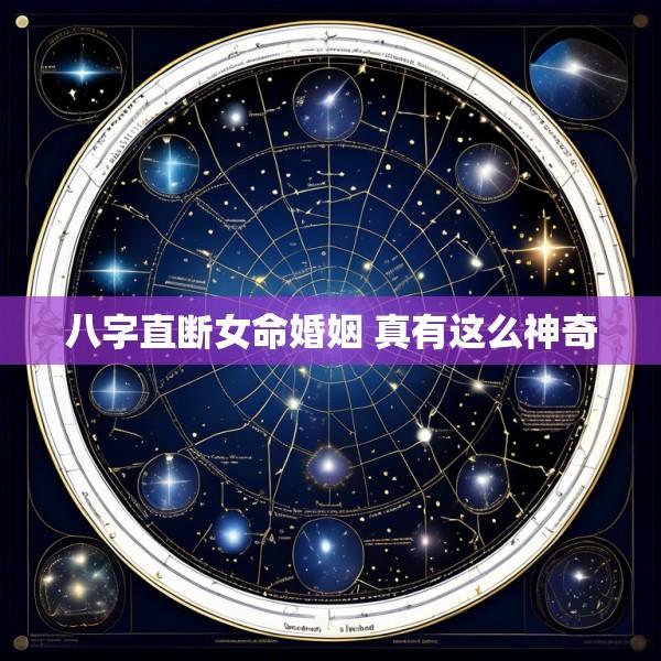 八字直断女命婚姻 真有这么神奇