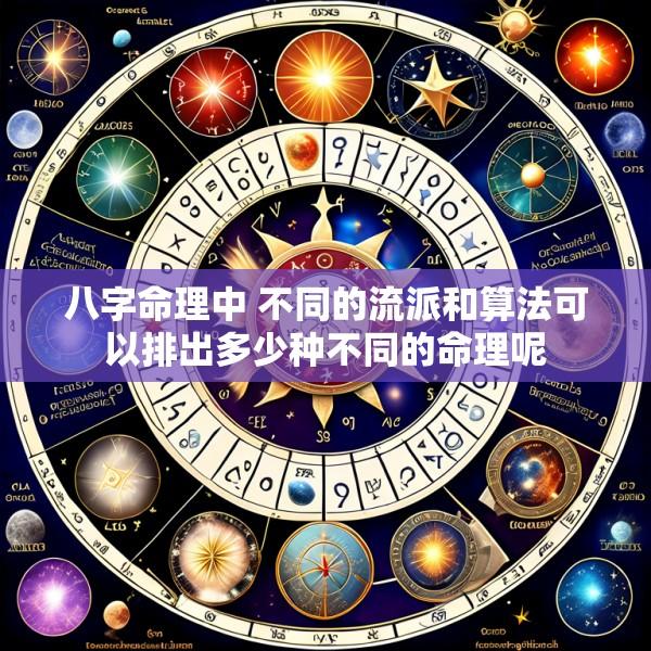八字命理中 不同的流派和算法可以排出多少种不同的命理呢