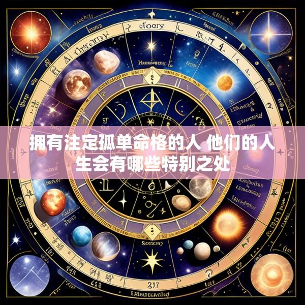 拥有注定孤单命格的人 他们的人生会有哪些特别之处