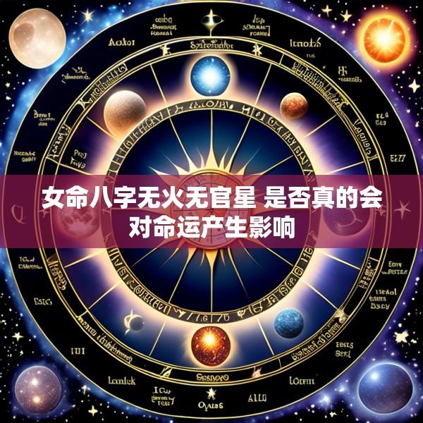 女命八字无火无官星 是否真的会对命运产生影响
