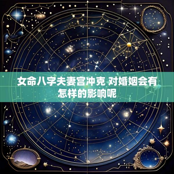 女命八字夫妻宫冲克 对婚姻会有怎样的影响呢