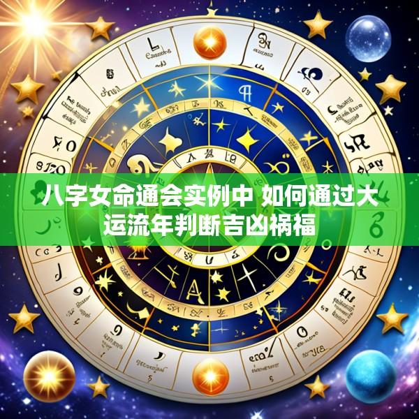 八字女命通会实例中 如何通过大运流年判断吉凶祸福