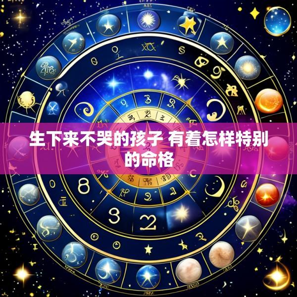 生下来不哭的孩子 有着怎样特别的命格