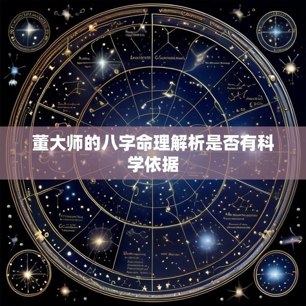 董大师的八字命理解析是否有科学依据