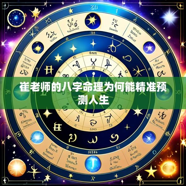 崔老师的八字命理为何能精准预测人生