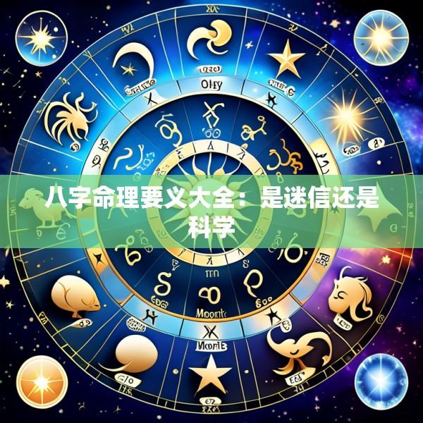 八字命理要义大全：是迷信还是科学