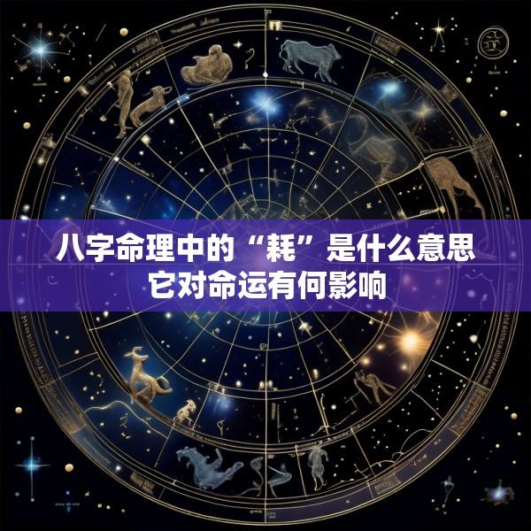 八字命理中的“耗”是什么意思它对命运有何影响