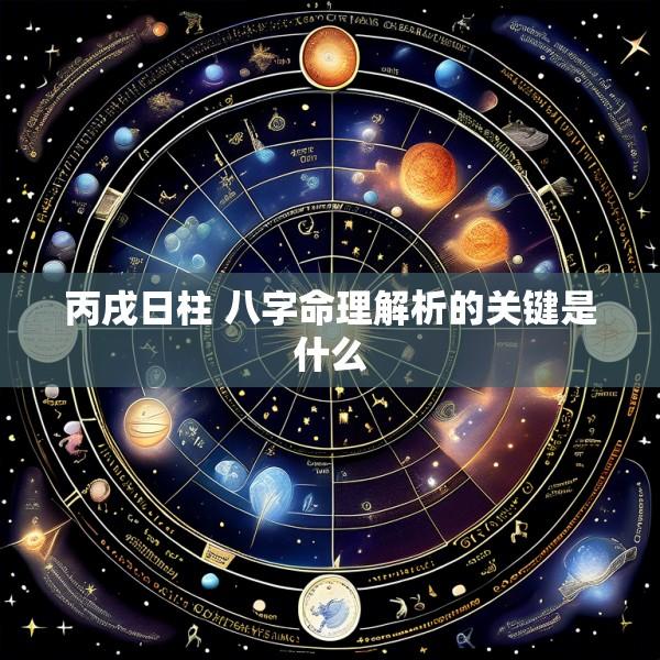 丙戌日柱 八字命理解析的关键是什么