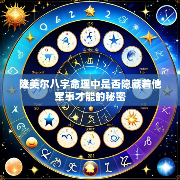 隆美尔八字命理中是否隐藏着他军事才能的秘密