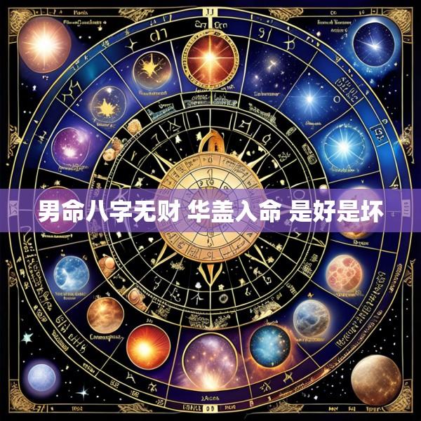 男命八字无财 华盖入命 是好是坏