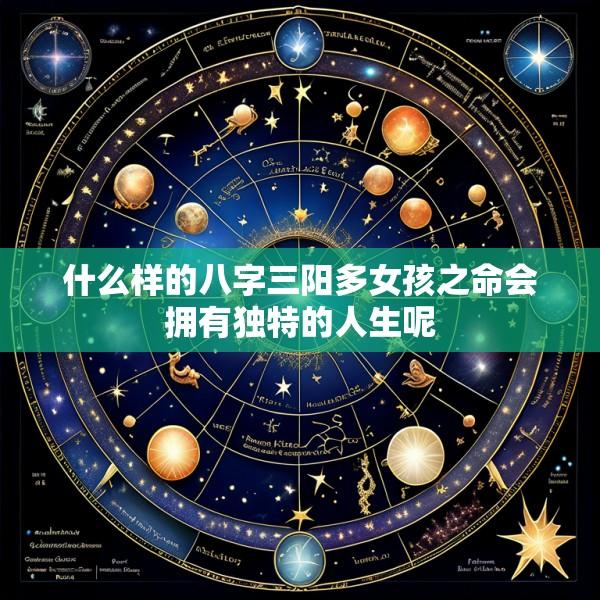 什么样的八字三阳多女孩之命会拥有独特的人生呢