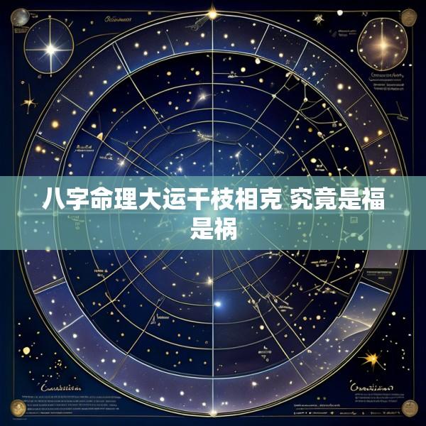 八字命理大运干枝相克 究竟是福是祸