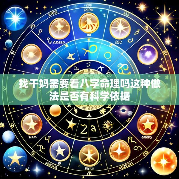 找干妈需要看八字命理吗这种做法是否有科学依据
