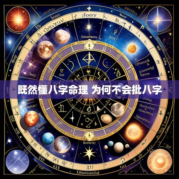 既然懂八字命理 为何不会批八字