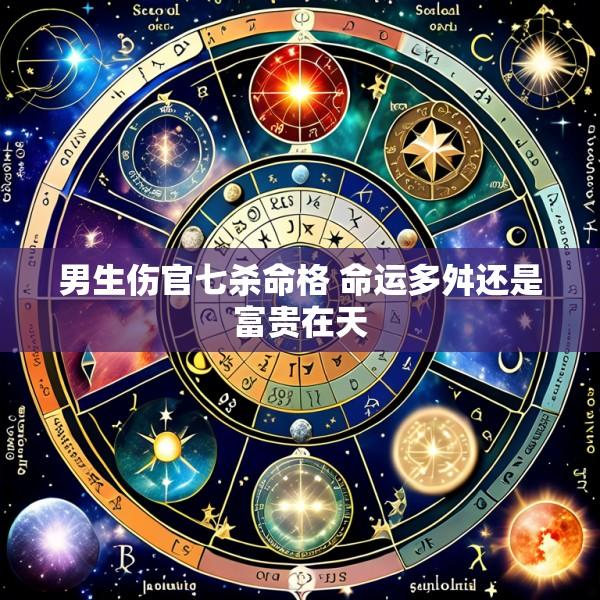 男生伤官七杀命格 命运多舛还是富贵在天