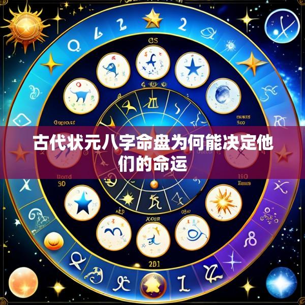古代状元八字命盘为何能决定他们的命运