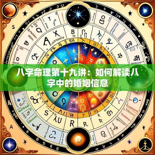 八字命理第十九讲：如何解读八字中的婚姻信息