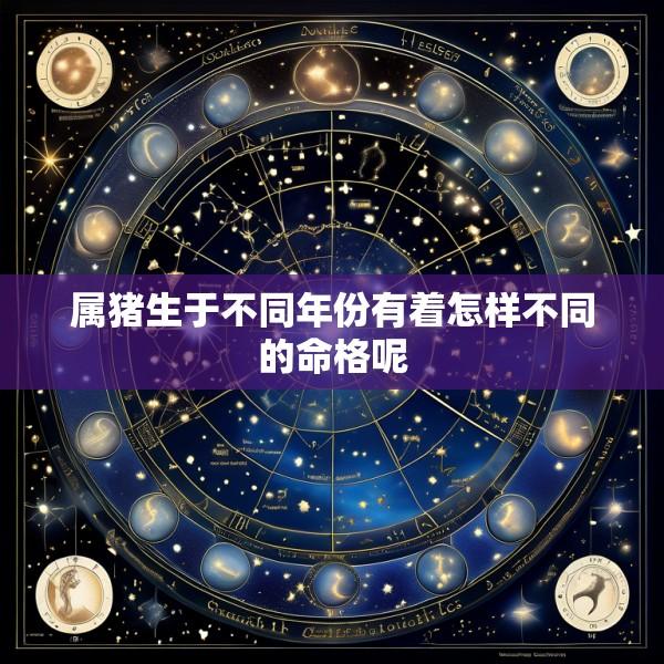 属猪生于不同年份有着怎样不同的命格呢