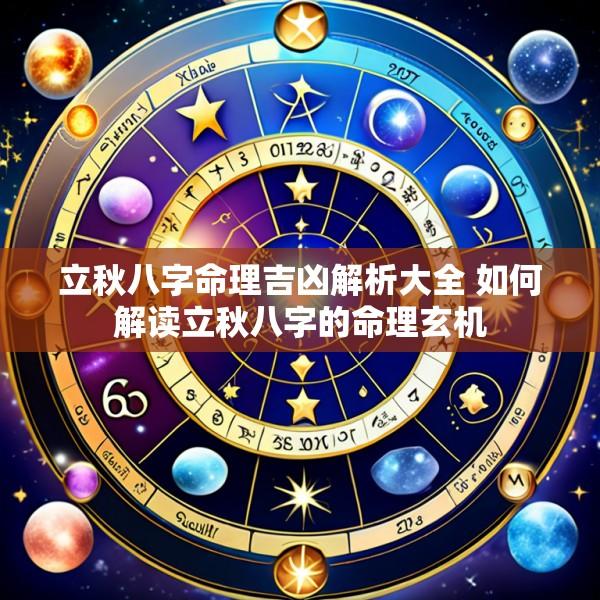 立秋八字命理吉凶解析大全 如何解读立秋八字的命理玄机